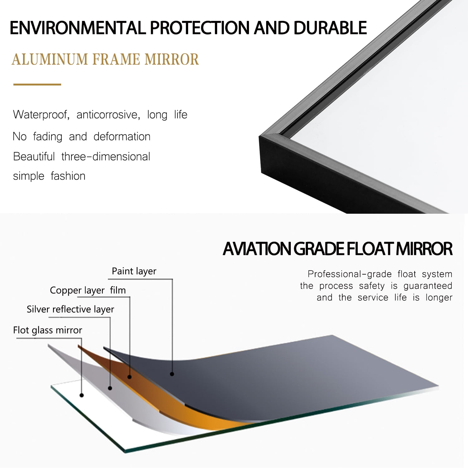 Buy NeuType Full Length Standing Floor Mirror with Aluminum Alloy Thin