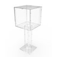 thumbnail image 1 of FixtureDisplays® 15x15x38" Clear Plexiglass Large Floor Standing Tithing Box Offering Box Ballot Box 14316, 1 of 5