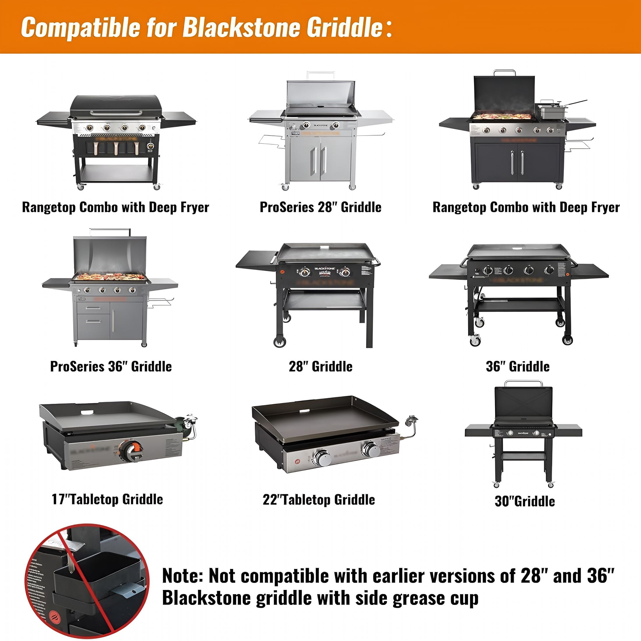 ACDANC 60 Pack Grease Cup Liners for Blackstone, Griddle Accessories for Blackstone 17"/22"/30"/28"/36"; Griddle, Easy Cleaning Disposable Aluminum Grease Traps &Drip Pans for Blackstone Catcher