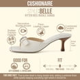 thumbnail image 3 of Cushionaire Belle Kitten Heels for Women with Buckle Accent, Comfortable Mule Dressy Womens Sandals, 3 of 21