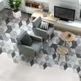 thumbnail image 1 of FELTECHELECTR 10Pcs Grey Hexagonal Tile Stickers Self Adhesive Waterproof Floor Stickers for Bathroom Decoration, 1 of 7
