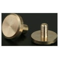 thumbnail image 3 of 5PCS Golden DIY Flat Belt Screw Leather Craft Chicago Nail Brass Solid Rivets Stud Head Height, 3 of 4