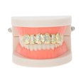 thumbnail image 2 of Unique Bargains 1 Set Fake Teeth Grills Poker Diamond Chart for Hip Hop Gift Gold Tone, 2 of 6