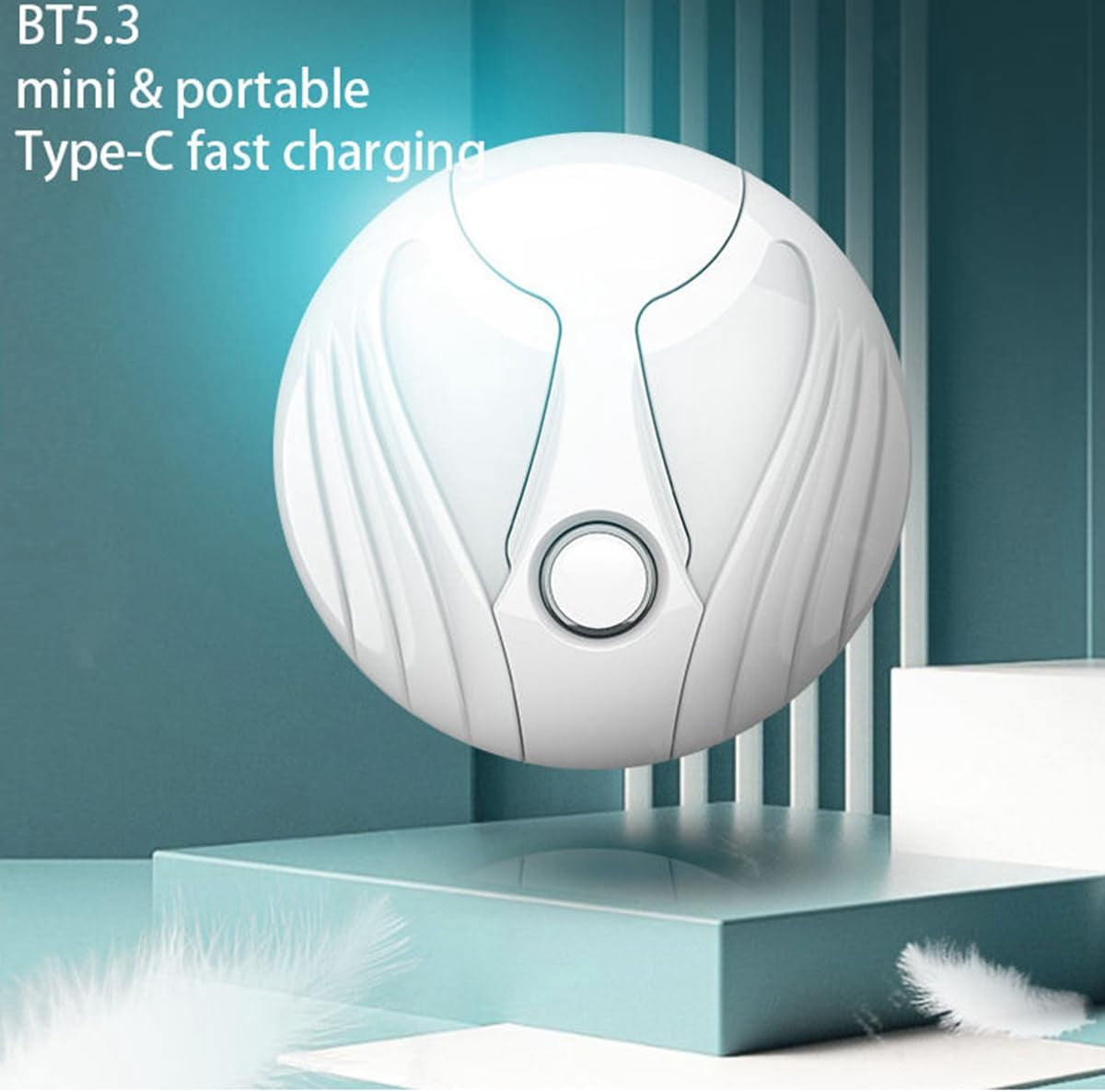 Angel Wings Wireless Earbuds Sports in-Ear Bluetooth 5.3 Headphones with Microphone,HIFI Sound Quality Compact and Portable for TV Smart Phone Laptop Computer Sports