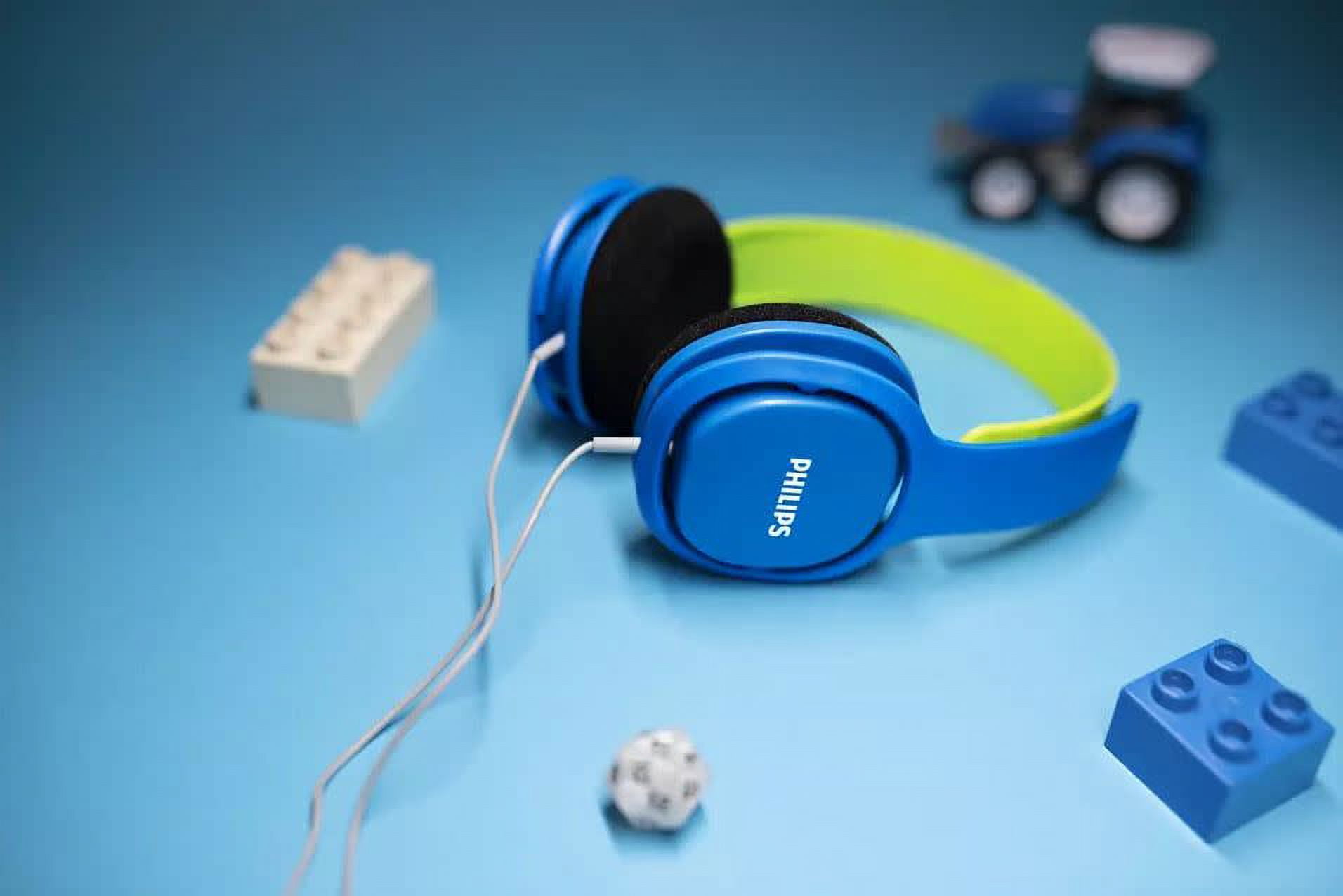 (4 pack) Philips Kids Headphones, Blue