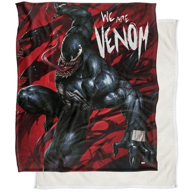 Venom Blanket, 50"x60" We are Venom Silky Touch Sherpa Back Super Soft
