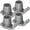 Gray, variant on 4 Pack Walker Skis Glides for Folding Walkers, Essentials Universal Walker Accessories for Seniors, Mobility Aid Accessory for Seniors