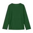 thumbnail image 5 of Ndbuld Girls Long Sleeve Shirts Soft Crewneck Long-Sleeve T-Shirts Basic Tagless Layering Tees Clearance Under 10 Green cm/0in 9Y, 5 of 8