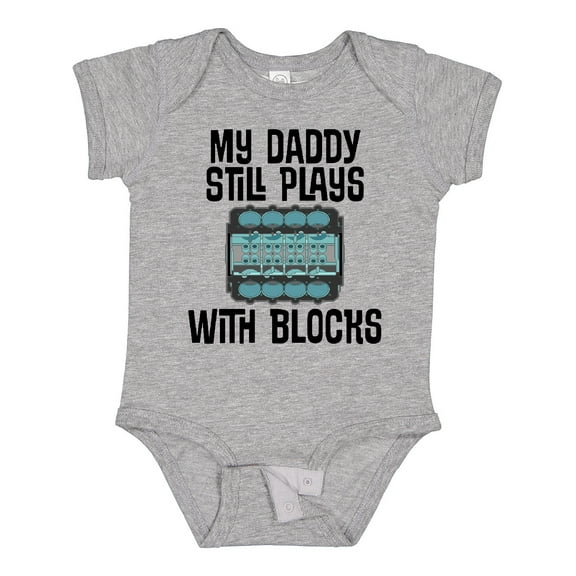 Inktastic Auto Mechanic Daddy Still Plays with Blocks Boys or Girls Baby Bodysuit