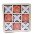 thumbnail image 1 of Juego de madera con punta de tres en raya, rompecabezas artesanal, juguete de mesa XO Naranja Blanco, 1 of 9