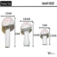 thumbnail image 2 of G & F Products 3-Piece Fairy Garden Miniature Metal Mushroom Set, 0.5–1.25 in Height, White, 2 of 7