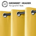 thumbnail image 4 of Deconovo Total Blackout Curtains for Living Room, Thermal Insulated, 2 Panels, 52"x63", Yellow, 4 of 9