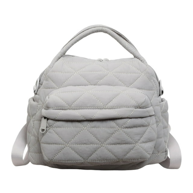 Elegante bolso de hombro de color liso, moderno, con cremallera, bandolera, asas superiores y asa de mano