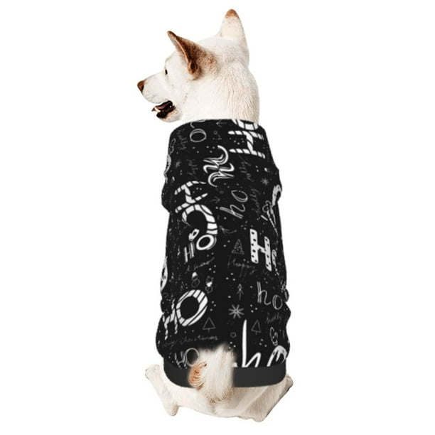 Balery Ho-Ho-Ho 2 Sudadera con Capucha para Perros Pequeños – Ropa para Mascotas, Disfraz para Perros y Gatos, Ideal para Fiestas y Cosplay-X-Large