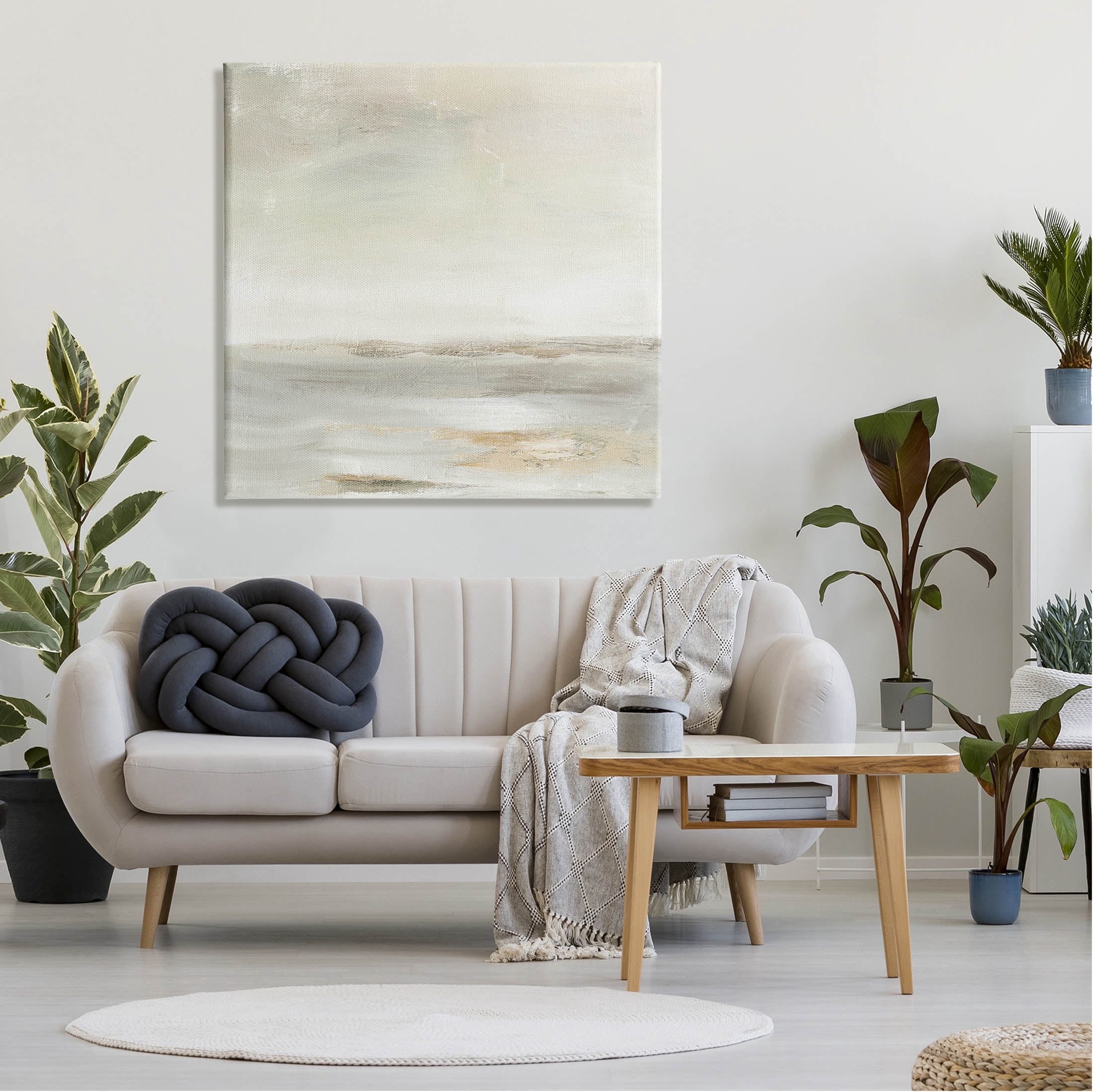 Stupell Industries Beige Abstract Landscape Scene Painting Gallery Wrapped Canvas Print Wall Art, Design by Judith Shapiro