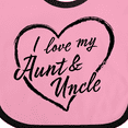 thumbnail image 4 of Inktastic I Love My Aunt and Uncle in Black Chalk Heart Boys or Girls Baby Bib, 4 of 4