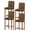 Brown, variant on Brown Leopard Print Bar Stool Covers Set of 4, Classic Abstract Animal Patterned Stretch Washable Bar Chair Covers with Backs, Removable Pub Counter Height Chair Cover for Kitchen Dining Room Cafe