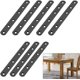 thumbnail image 1 of 8 placas planas de acero inoxidable, placa de reparación resistente de 6 pulgadas, soportes de soporte de esquina rectos, junta de fijación, negro, 1 of 5