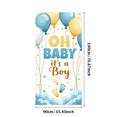 thumbnail image 3 of LUUFILx Oh Baby Boy Banner Newborn Event Backdrop Baby Shower Gender Reveal Party Supplies Decorations Photo Props Celebration Photographic Background, 3 of 8
