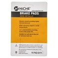 thumbnail image 3 of Niche Front Brake Pad for Suzuki Hayabusa Semi-Metallic Motorcycle 4 Pack 519-KPA2393D, 3 of 6