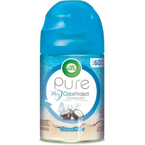 Air Wick Pure Automatic Air Freshener Spray Refill, Coconut Water, 5.89