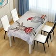 thumbnail image 7 of Santa in A Sleigh Rectangle Tablecloth Waterproof Polyester Table Clothative Stain Resistant & Wrinkle Resistant Washable Table Cover for Dining Table/Party/Camping 60x120 Inch Decor Gift, 7 of 7