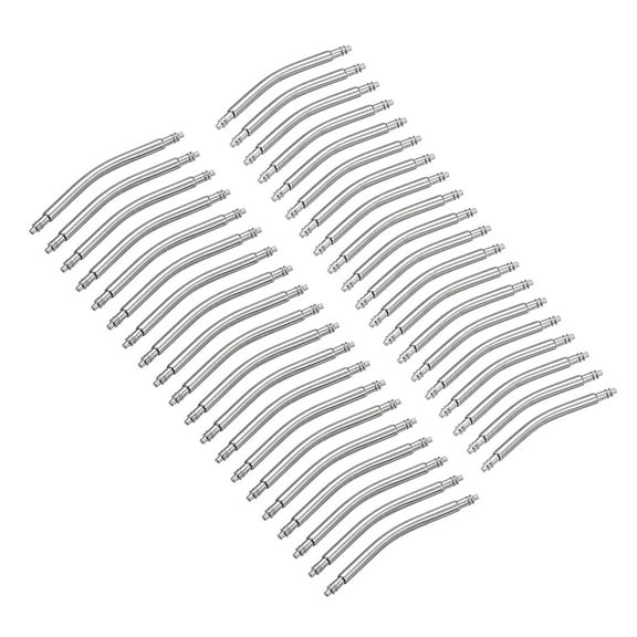 Uxcell 20mm 24mm Curved Spring Bar Pins 1.8mm Dia Stainless Steel Double Flanged End Watch Band Link Pin 40pcs
