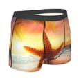 thumbnail image 3 of Bingfone Starfish Sunset Sea Beach Men'S Underwear - Casual Stretch Boxer Briefs-Small, 3 of 9
