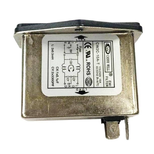 Filtro 250A 10A CW2C-10A-T Supresor Filtro de Ruido de Línea de Alimentión Sunnimix Socket EMI Filter