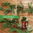 thumbnail image 6 of WTYYC Long Needle Pine Garland 6 ft Realistic Norfolk Pine With Pinecone - Christmas Artificial Evergreen Cedar for Xmas Mantle Table Stairs Indoor Outdoor Door Decor, 6 of 8