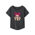 thumbnail image 1 of Camiseta básica de mujer jinwen de cuello redondo para uso diario, 1 of 7