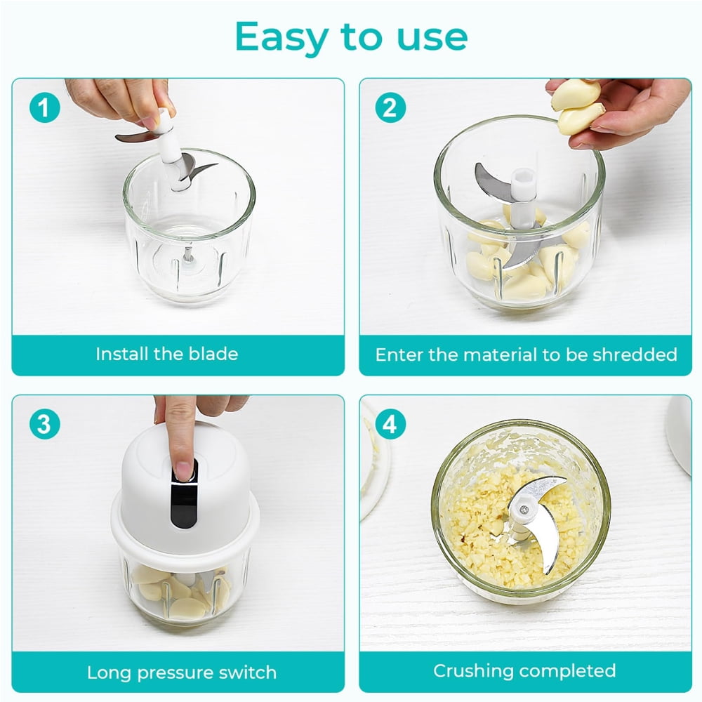 Electric Garlic Chopper Multi-Function Food Processor Blenders For Kitchen USB Charging Meat Grinder Kitchen Tools