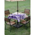 thumbnail image 5 of Purple Waves Coastal Outdoor Tablecloth with Umbrella Hole, PurpleOmbre Summer Beach Oceans Spillproof Waterproof Outdoor Table Cover, Patio Tablecloths for Party/Garden/Picnic, Square 60"x60", 5 of 9