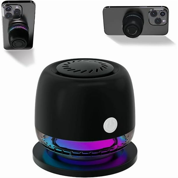 wonima44 IPX67 Waterproof Shower Bluetooth Speaker,Magnetic Speakers,Wireless Induction Bluetooth Speaker with 6 RGB Light,Ideal Gift for Men,Women,Outdoor,Camping,Party,Room,Car,Home (Black)