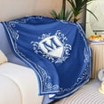 thumbnail image 2 of Initial Anniversary Birthday Gifts for Men, Birthday Gifts for Him, Dad Birthday Gift, Men Gifts for Birthday, Men Birthday Gift Ideas, Personalized Fathers Day Blanket - 50x60- M, 2 of 6