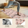 thumbnail image 4 of Pink Cow Bell Pattern Hot Yoga Mat Towel Non Slip for Hot Yoga - Quick-Drying Yoga Mat Cover with 4 Corner Pockets with Travel Bag - Hot Yoga Towel Non Slip 74"x26", 4 of 6