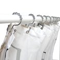 thumbnail image 4 of Yaju Shower Curtain Hooks Rust Resistant Shower Curtain Rings Metal Double Glide Rollers Shower Hooks For Bathroom Shower Curtain Rods Curtains(silve, 4 of 4