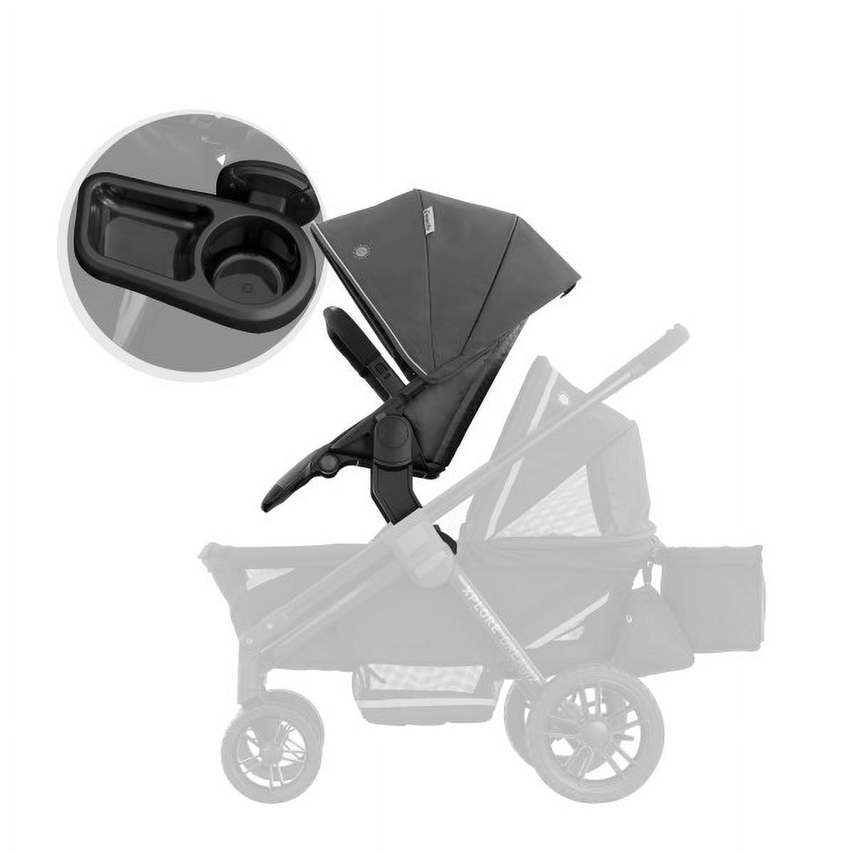 Evenflo Pivot Xplore Stroller Wagon Second Seat, Windsor Gray