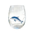 thumbnail image 2 of Fountwell Blue Ringed Octopus Stemless Wine Glass 12oz Hand Blown Ocean Decor Gift, 2 of 5