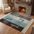 thumbnail image 3 of Laundry Room Washable Area Rug 3'x5',Wash Dry Fold Repeat Splicing Colorful Wood Woven Cotton Tassels Kitchen Rugs,Non Slip Indoor Door Mat Throw Carpet for Entryway Living Room Nursery Laundry Room, 3 of 9