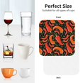 thumbnail image 6 of Naloa Red Hot Chili Coasters for Set of 4 - PU Leather Coasters, Coasters for Table Cup Tea Coffee Beer, Decorative for Kitchen Homedecor (Round), 6 of 6
