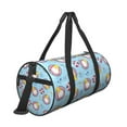 thumbnail image 3 of Fotbe Gnome Pool Party Pattern Foldable Sports Gym Bag with Wet Dry Pocket, Ultralight Travel Bag, Large Capacity Duffel Bag, Splash Proof Carry on Bag, Overnight Bag, Weekender Bag, 3 of 8