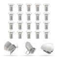 thumbnail image 3 of Silver Durable Iron Clips with Plastic Inserts for Clothes 20mm Ring 32mm Length 20pcs, 3 of 8