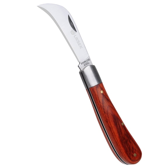 Waaoon Stainless Steel Grafting Knife - Folding Garden Pruning Tool with Comfort Grip for Precise Plant Grafting, Trimming and Easy Portable Storage
