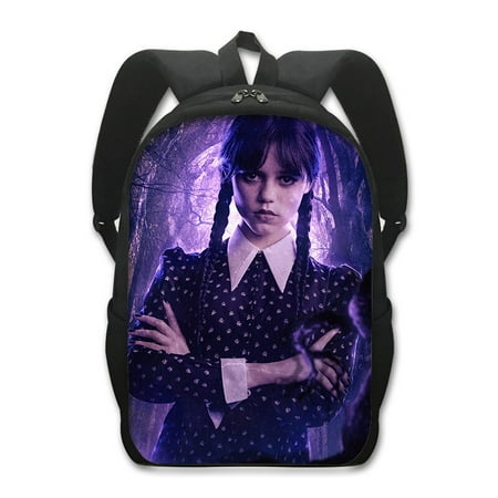 American Nevermore Academy Gothic Girl Backpack Wednesday Addams and ...