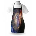 thumbnail image 4 of Space Apron, Cosmic and High Tech Illustration of Stars in the Night Sky with Color Transitions, Unisex Kitchen Bib with Adjustable Neck for Cooking Gardening, Adult Size, Multicolor, by Ambesonne, 4 of 4
