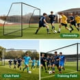thumbnail image 5 of MOPHOTO Soccer Goals for Backyard,24x8FT Black Competition Practice Training Goals,Portable Soccer Training Equipment,Moveable Weatherproof for Adults Youth Outdoor, 5 of 6