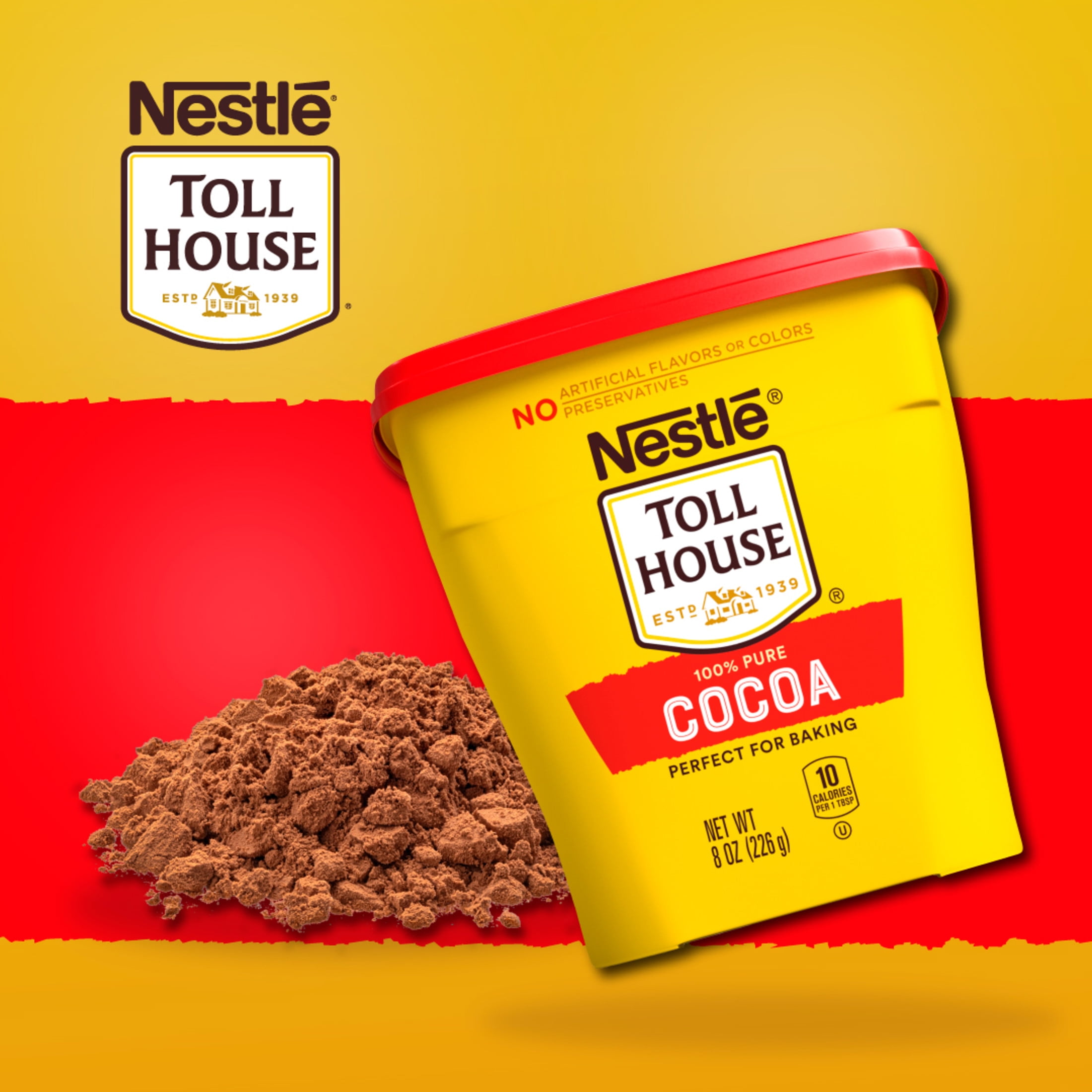 Nestle Toll House Deep Chocolate Cocoa Flavor Powder, 100% Pure Cocoa, 8 oz Box