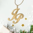 thumbnail image 3 of Personalized Two Initial Pendant Necklace Monogram in 14kt Gold Plated Sterling Silver, 3 of 4
