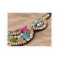 thumbnail image 3 of Women's Multicolored Beaded Tribal Halloween Costume Ethnic Bib Jewelry Collar Necklace, 3 of 5